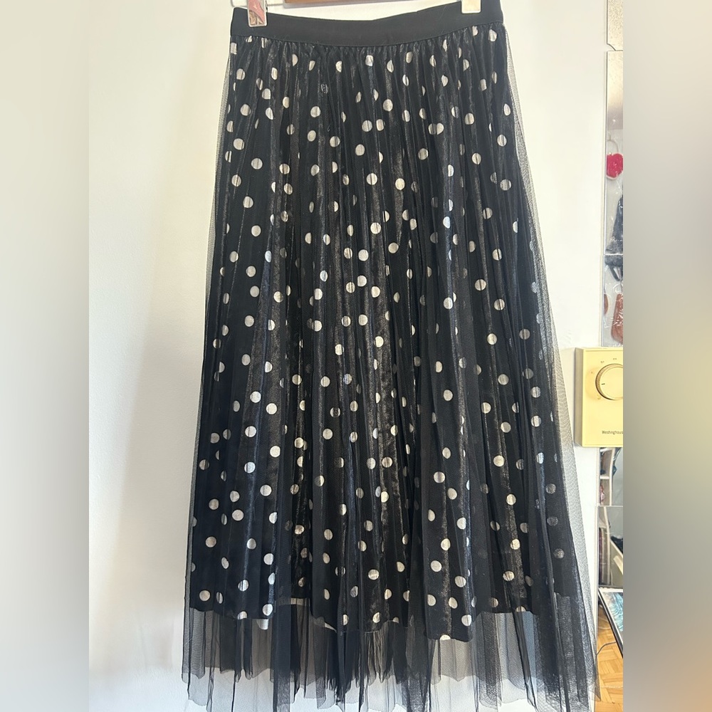 Mid calf A line skirt